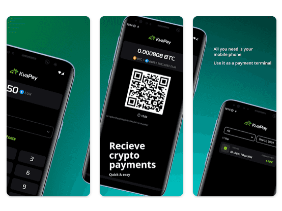 Mobile cryptocurrency POS terminal. Turn any mobile device into a POS terminal and accept payments.